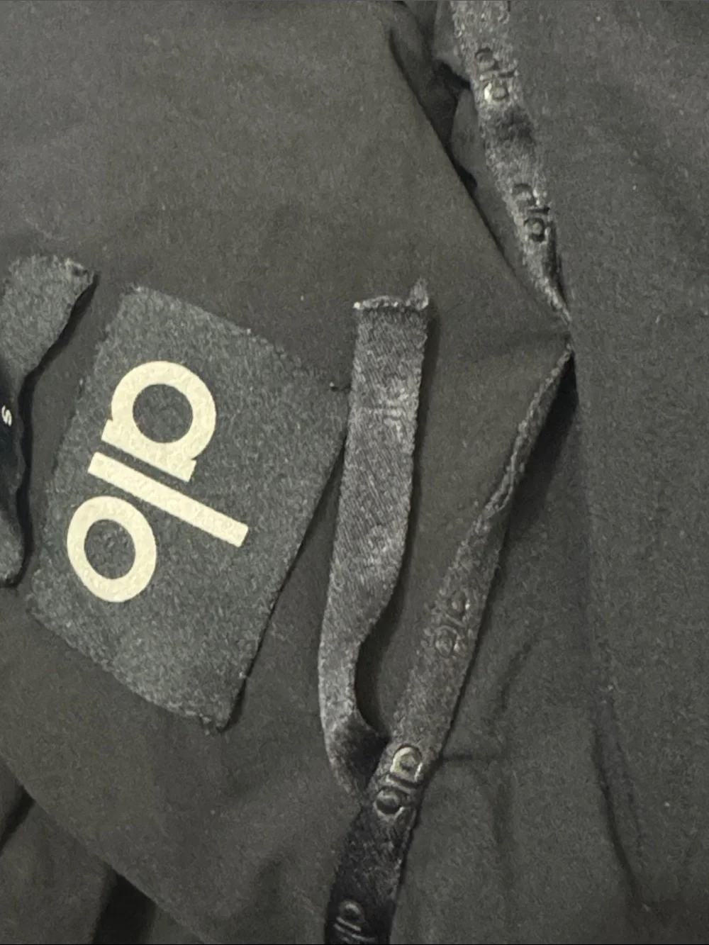ALO Yoga Black Oversized Puffer Jacket with High Collar